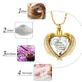 thumbnail image 3 of Cremation Jewelry for Ashes Pendant - Crystal Heart Urn Necklace with Mini Keepsake Urn Memorial Ash Jewelry, 3 of 7