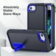 thumbnail image 3 of for iPhone 7 / 8 / SE 2020 / SE 2022 Case Kickstand Durable 3-Layer Military Grade Protective Cover Hybrid Silicone Heavy Duty Rugged Shockproof Screen Lip Raised Protection,
Deep Blue, 3 of 6