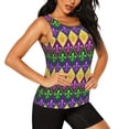 thumbnail image 2 of Fotbe Mardi Gras4 Blusas Sin Mangas para Mujer – Estilo Casual, Corte Suelto, Slim-Fit, Cuello Redondo Deportivo, Tops de Verano para Gimnasio y Yoga-Medium, 2 of 7