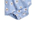thumbnail image 4 of Franhais Toddler Girls Romper, Floral Top Pleated Crotch Buttons Summer Skirt + Headband 0-4 Months, 4 of 6