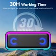 thumbnail image 4 of Parlante Bluetooth Portátil IKT con Luces, Estéreo Potente de 30W, 4 of 9