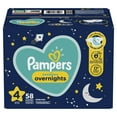 Pampers Swaddlers Overnights Extra Absorbent Diapers, Size 4, 58 Count