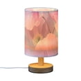 thumbnail image 2 of Watercolor Pink Flowers Table Lamp with USB Port LED Warm Light Lamp Night Light Home Decor, 2 of 7