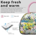 thumbnail image 3 of Giraffe Print Lunch Bag for Women, Large Reusable Thermal Cooler Tote with Zipper Closure, African Wild Animal Design, Insulated Lunch Box for Work, Picnic, or Outdoor Use, 3 of 4