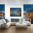 thumbnail image 2 of DESIGN ART Designart 'Grand Canal at Night Venice' Cityscape Photo Framed Canvas Print 20 in. wide x 12 in. high Black, 2 of 5