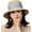 Blue-a, variant on Stylish Straw Hats for Women Sun Protection Floppy Beach Hat with Decorative Bow Elegant Summer Cloche Hat for Resort Travel