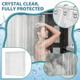 thumbnail image 3 of Bathroom Shower Curtain - Waterproof Plastic Shower Curtain Premium PEVA Non-Toxic with Rust Proof Grommets Clear 380g Heavy Duty Bathroom Accessories 72x72 with soft texture, 3 of 7