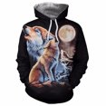 thumbnail image 3 of Sudadera con capucha con estampado 3D de animales para hombre y mujer, moda Otoño Invierno 2022, sudaderas con capucha con estampado de cabeza de lobo feroz, elegantes, tallas grandes, 3 of 5