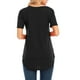 thumbnail image 2 of Camiseta de mujer, cuello en V, manga corta, larga, casual, para fiesta, tops Eccomum Negro L, 2 of 7