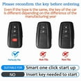 thumbnail image 2 of For Toyota Key Fob Cover Leather Car 2020-2022 Highlander Corolla Prius 2018-2024 RAV4 Camry C-HR Avalon GT86  Key Case, 2 of 9