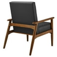 thumbnail image 6 of Accent Chair, Black, Faux Leather, Wood, Living Room Lounge Cafe Lobby Hospitality Restaurant, Modern Contemporary, HB37048, 6 of 9