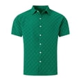 thumbnail image 3 of Visenoya Men's Casual Plaid Lapel Shirt, Moraltrnte Short Sleeve Holiday Cardigan Style Tops,Size S, 3 of 5