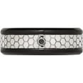 thumbnail image 5 of Stainless Steel Polished With Brushed Black Ip-Plated 2Pt. Diamond 8mm Band (Size 8) Made In China sr417-8, 5 of 6