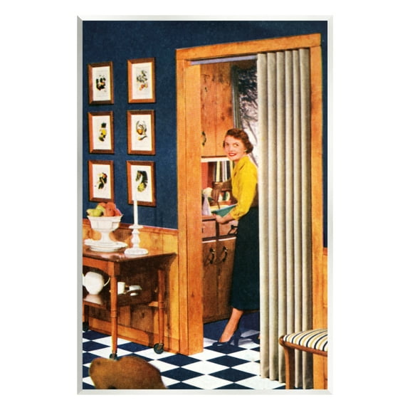 Stupell Industries Vintage Woman Scenery Beauty & Fashion Painting Unframed Art Print Wall Art, 10 x 15