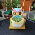 thumbnail image 3 of OIUR Swing Owl Hanging Planter Resin Owl with Egg Flower Pot Garden Decoration Hanging Pot for Indoor Outdoor Plants Succulents, 3 of 6
