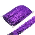 thumbnail image 1 of Unique Bargains 10 Yards 1.2 Inch Elastic Sequins Trim Flat Stretch Sequin Ribbon Strip, Dark Purple, 1 of 4