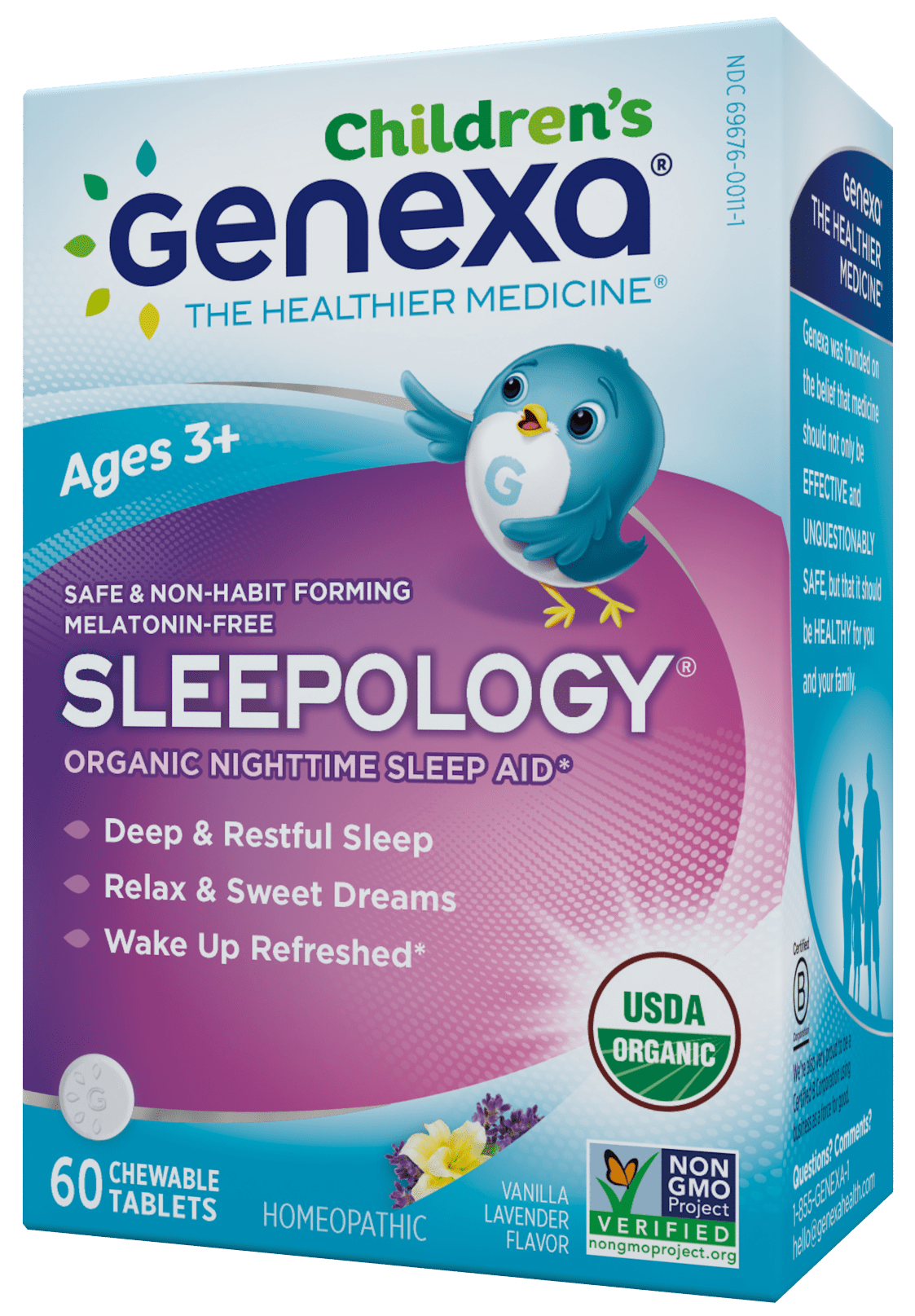 Genexa Sleepology for Children Certified Organic Sleep Aid, Melatonin
