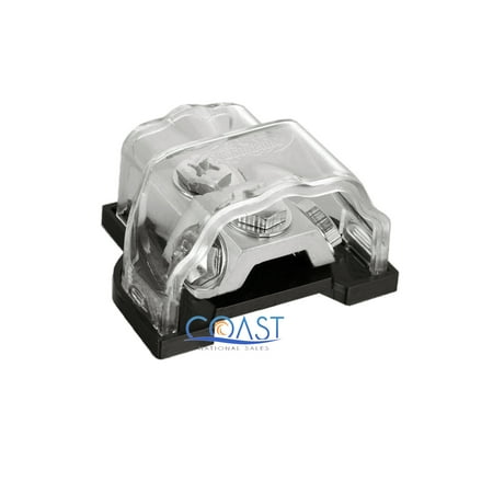 - Platinum Ground Distribution Block Any Gauge Cable In Out w/Ring Terminal GDBRP