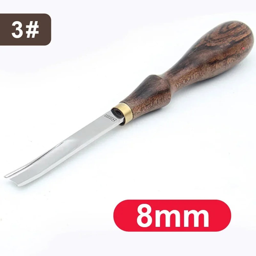 1pcs 4-16mm Diy Leather Edge Bevelers Wide Mouth Skiving Tool With Wooden Handle For DIY Leather Craft Professional