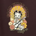thumbnail image 5 of Wild Bobby, Betty Boop Good Vibes Only Betty Boop Unisex Hoodie Sweatshirt, Brown, Small, 5 of 5