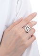 thumbnail image 3 of GUANGHONG European Style Exaggerated Hop Dollar Sign Ring Stylish and Unique Design Silver Adjustable Rings Men Rings for Teen Girls Size 11 Full Finger Ring, 3 of 4