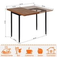 thumbnail image 4 of Mesa Comedor Extensible Mesa para 2-4 Payson Marrón FurnitureR Moderno, 4 of 7