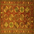 thumbnail image 1 of Ahgly Company Indoor Square Oriental Yellow Industrial Area Rugs, 4' Square, 1 of 4