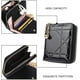thumbnail image 4 of Bolsa de Herramientas YONGSHENG Cartera Pequeña Mujer Estuche Tarjetas de Crédito Plegable Cuero Negro, 4 of 5