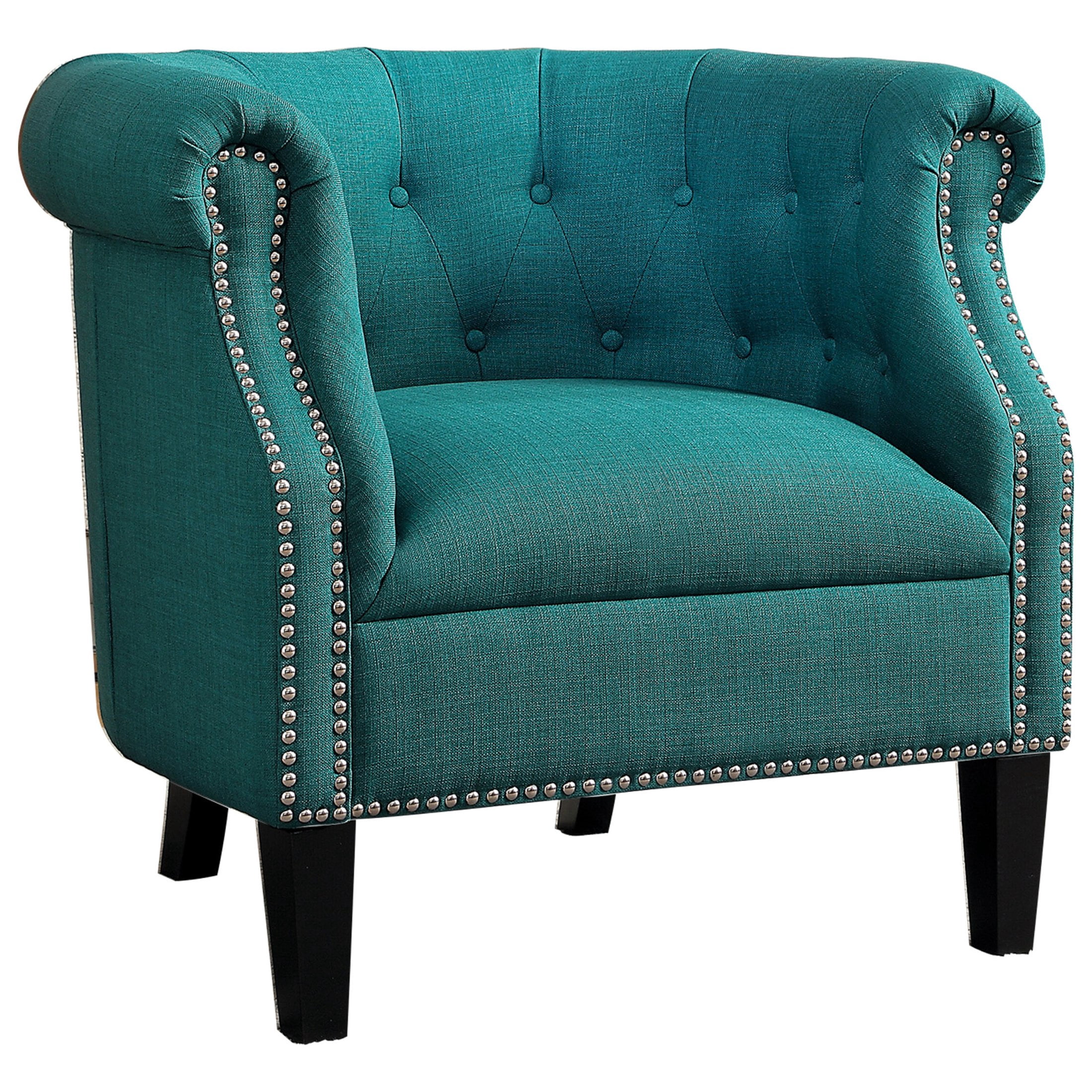 OakvillePark Gresham Fabric Upholstered Accent Chair, Teal