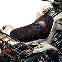Uorisanigo 23×10 Inch ATV Seat Cover Protectors Bird Skull PrintFour Wheeler Seat Cover Waterproof Polyester, Universal Fit for Polaris Sportsman 400 500 850 1000 4 Wheeler