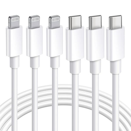 iPhone 12 13 14 Fast Charger Cable 6ft, [MFi Certified] USB C to Lightning Cable 3 PACK, Type C Port Support iPhone Charging Cord for iPhone 14/13/12/11/Pro/Max/XS/XR//8/7/6/5S/5/SE/iPad Case