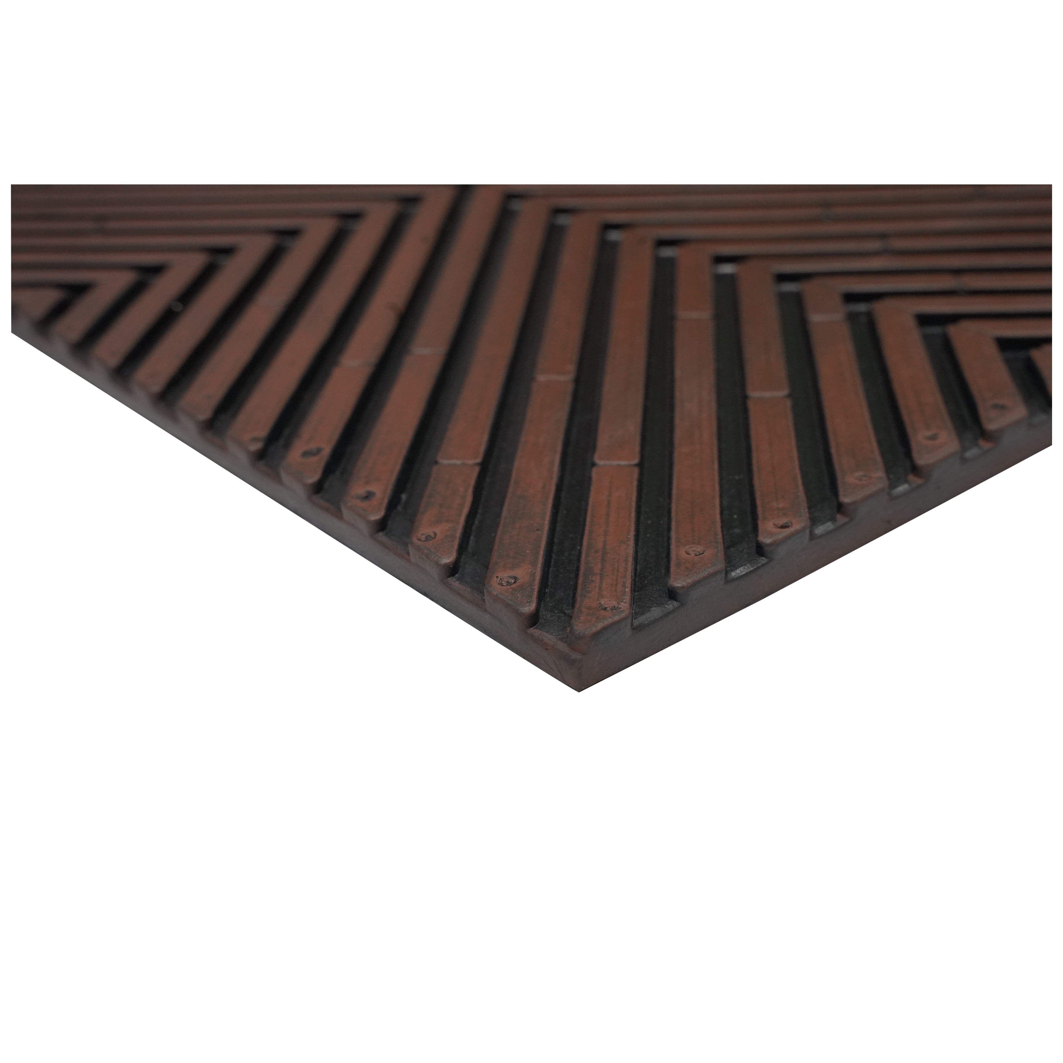 Calloway Mills Chevron Wood Wall Doormat 18 ''x 30''