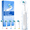 White, variant on Rotating Electric Toothbrush for Adults, Rechargeable Sonic Toothbrush for Deep Cleaning with 3 Modes , 2 Min Smart Timer, Last 30 Days and IPX7 Waterproof , 6 Replacement Brush Heads (White)
