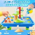 thumbnail image 6 of YCFUN Kids Sand Water Table for Toddlers 3-8, Plastic Outdoor Activity Sensory Tables for Boys Girls Toddler, Summer Outdoor Beach Toy for Boys and Girls 3-7, 6 of 7