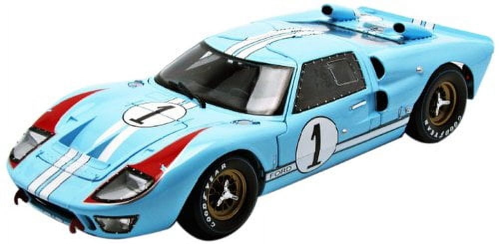 1966 Ford GT 40 MK II RHD (Right Hand Drive) #1 Light Blue Miles - Hulme Le Mans 1/18 Diecast Model Car by Shelby Collectibles