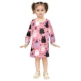 thumbnail image 2 of Girls' long-sleeved dress Cheerful Ghost and Black Cat Girls' A-line dress with ribbed cuffs Soft and comfortable, 2 of 6