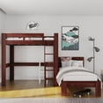 thumbnail image 5 of DHP Jaymee L-Shaped Bunk Bed, Separable Loft Bed with Desk and Bed Frame, Twin/Twin, Nutmeg, 5 of 18
