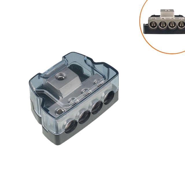 Bloque de Distribución de Energía de 4 Vías 1 en Distribución de 4 Hacia Fuera para El Campista ATV Del Coche shamjiam Bloque de conexión de distribución