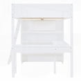 thumbnail image 6 of Full Size Pinewood High-Rise Bedframe with Desk and Shelf - White Bedroom, 6 of 21
