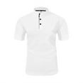 thumbnail image 2 of Ashirexll Mens Shirts Casual, Summer Shirts for Men, Casual Fashion Button Standing Collar T-shirt Summer Casual and Formal Shirts, 2 of 5