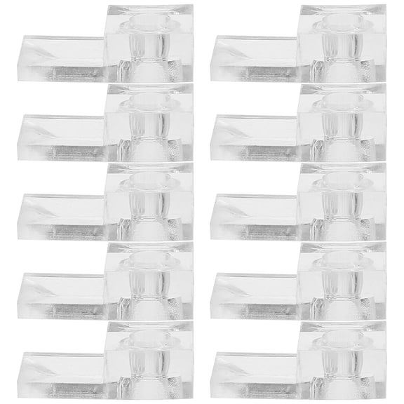 OATIPHO 25Sets Transparent Wardrobe Mirror Glass Clips No Drilling Required Heavy Duty Mounting
