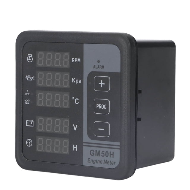 Medidor De Grupo Electrógeno Digital, Interfaz RS485 De Amplio Rango Controlador De Generador Multifuncional DC8-36V De Alta Precisión Con Piezas De Montaje Para Motores Diésel