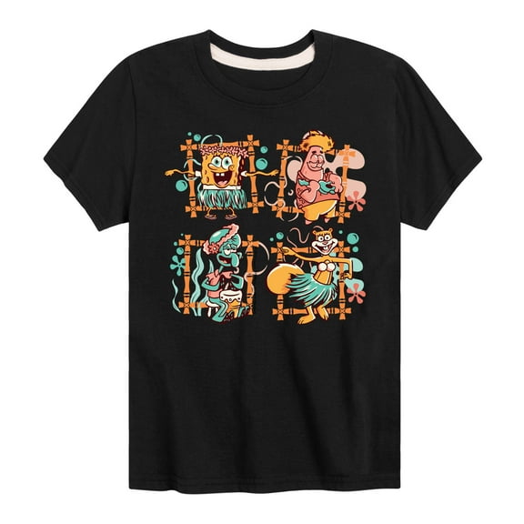 SpongeBob SquarePants - Tiki Squares - Toddler & Youth Short Sleeve Graphic T-Shirt