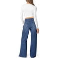 thumbnail image 4 of Jeans Sidefeel, pierna ancha, cintura alta, color azul recto, para mujer, 4 of 6