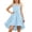 Light Blue, variant on lnmuld Girls Satin Sleeveless formal Party Dress Mesh Bow Belt Elegant Occasion Gown Color:Light Blue,Size:9-10 Years