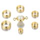 thumbnail image 4 of 10 piezas de anillos de de cobre con espaciadoras de cobre con orificio de 1 mm para de 4 mm, 6 mm, 7 mm, fornituras de joyerí Oro 9mm Soledad Anillos de cuentas de metal, 4 of 10