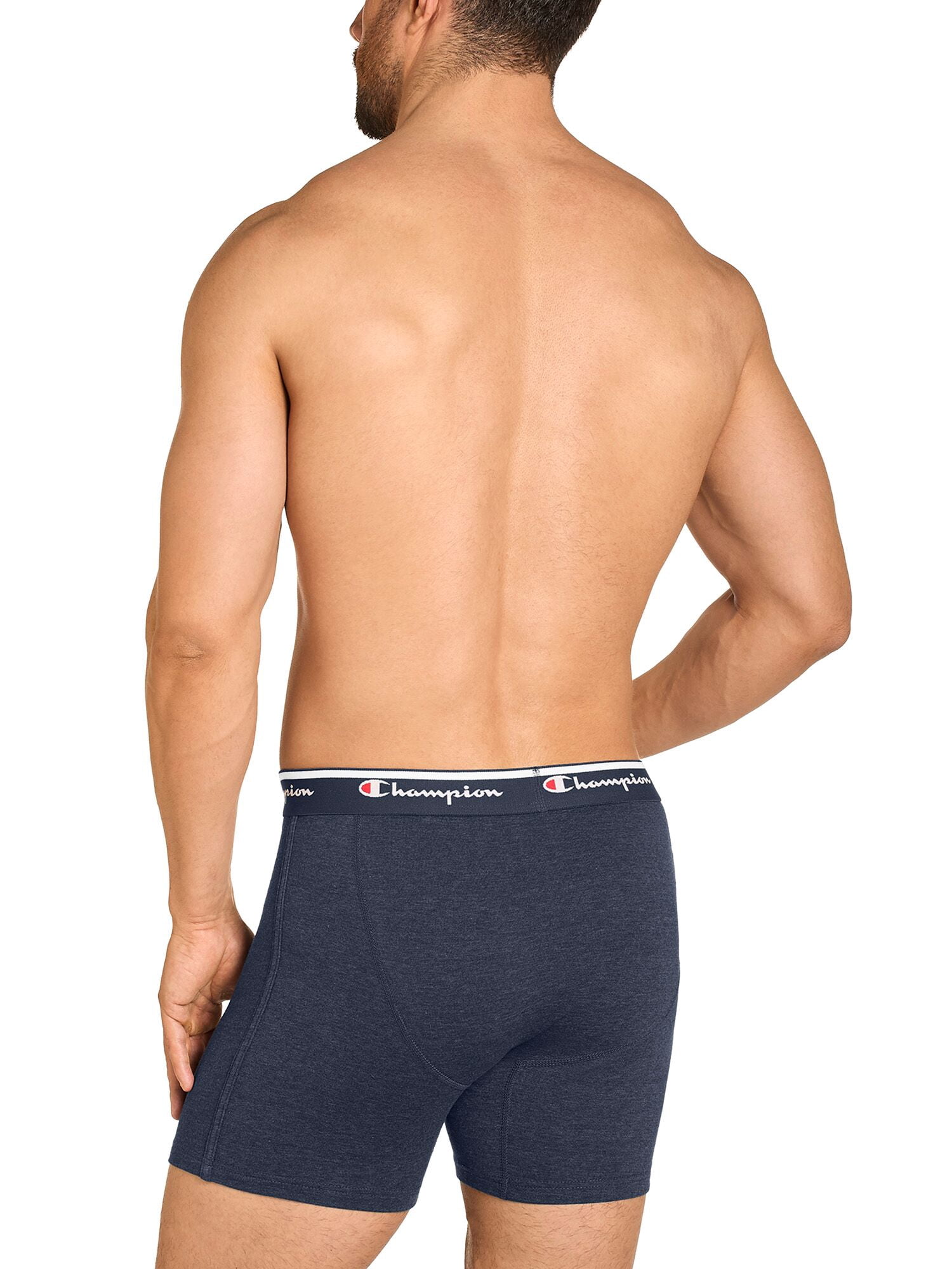 Champion Men’s Boxer Briefs – 5 Pack Cotton Flex Underwear, Tag Free and Hidden Fly, Sizes S–2XL