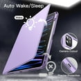 thumbnail image 6 of JETech Rotating Case for iPad Pro 12.9-Inch (2022/2021/2020/2018) with Pencil Holder, 360 Degree Rotation Protective Stand Cover Clear Back, Auto Wake/Sleep (Light Purple), 6 of 7