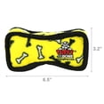 thumbnail image 6 of Tuffy Jr Bone2 Yellow Bone Print Durable Plush Dog Toy, 6 of 8