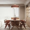 thumbnail image 5 of Arturesthome Linen Lampshade Rattan Weaving Pendant Lights Wicker Chandelier Hanging Ceiling Light Fixture for Kitchen Island, 5 of 12